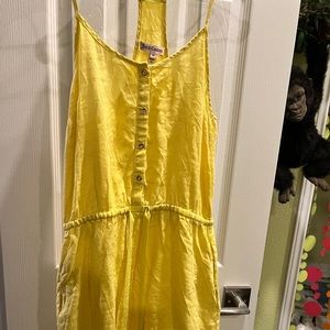 Juicy Couture Linen Yellow Dress with pockets!!
